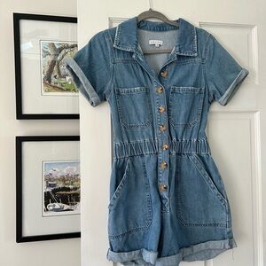 Gianni Bini Blue Denim Jumpsuit